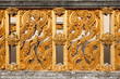 Pattern on wall in Buddhist Temple wall , Thailand Pattern on wall in Buddhist Temple wall , Thailand