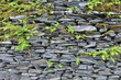 Typical wall in village built from shiste stones Typical wall in village built from shiste stones