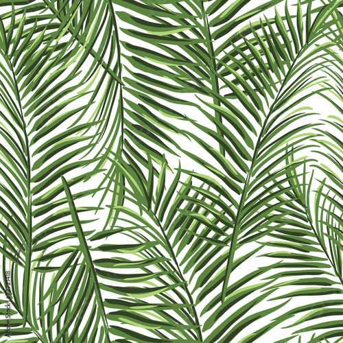 Naklejka na szybę tropical palm leaves pattern
