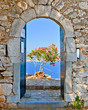 Gate in Palamidi fortress, Nafplio, Greece Gate in Palamidi fortress, Nafplio, Greece