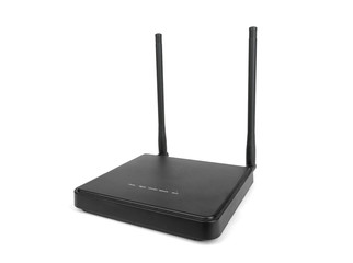 Фото: Wireless CDMA router isolated on white.