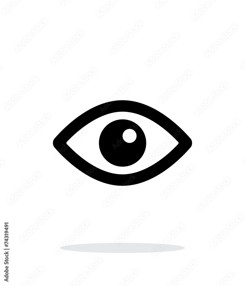 Eye icon on white background.