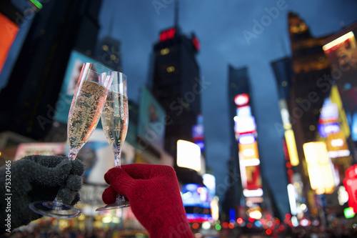 Foto: Happy New Year Toast Times Square New York Happy New Year Toast Times Square New York