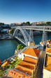 The Dom Luis Bridge in Porto, Portugal. The Dom Luis Bridge in Porto, Portugal.