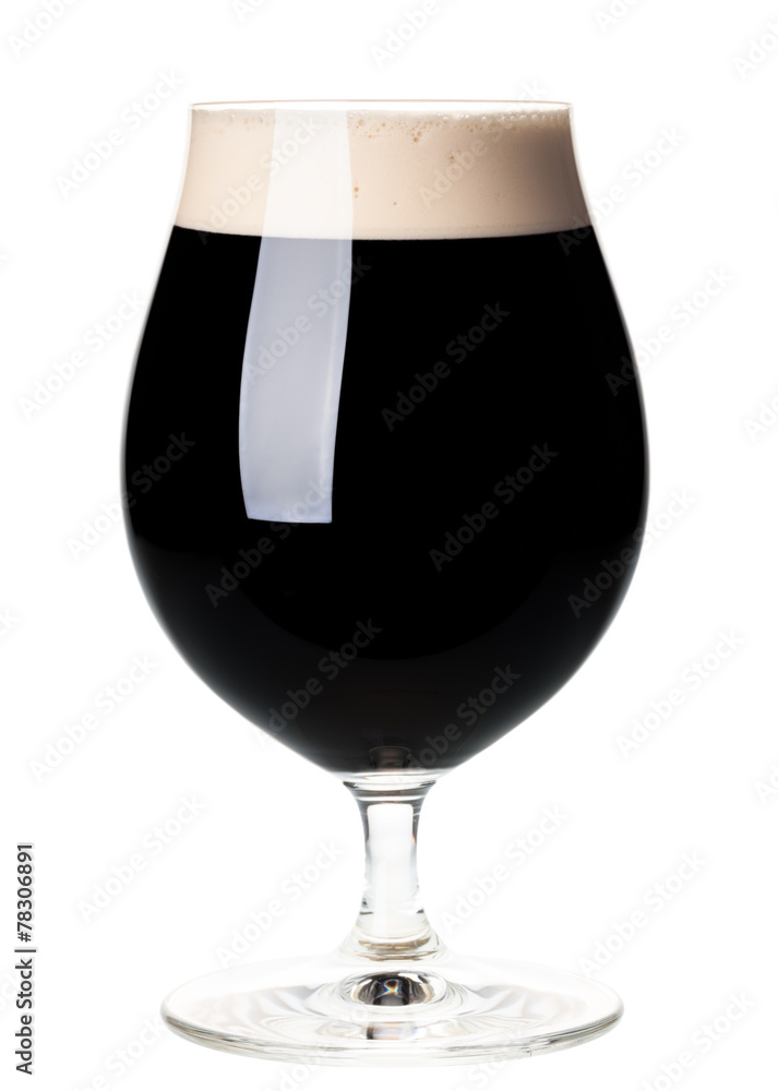 Glass of dark beer
