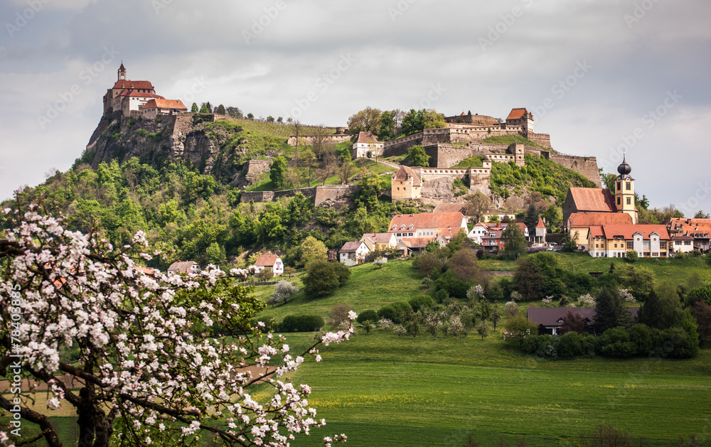 Landscape with castle Riegersburg .Steiermark,Austria.