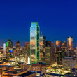 Dallas, Texas cityscape with blue sky at sunset Dallas, Texas cityscape with blue sky at sunset