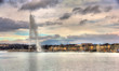 View of Geneva with the Jet d'Eau fountain - Switzerland View of Geneva with the Jet d'Eau fountain - Switzerland
