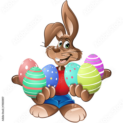 easter bunny with eggs - 78838817