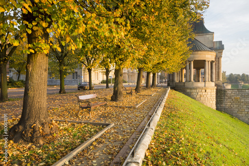 Wały Chrobrego jesienią ,Szczecin
