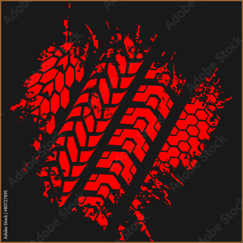 Tire tracks - vector set