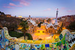 Barcelona, Park Guell after sunset Barcelona, Park Guell after sunset