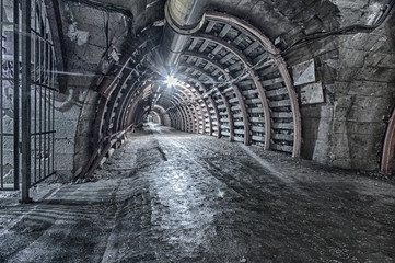 Underground Tunnel in the Mine, HDR
