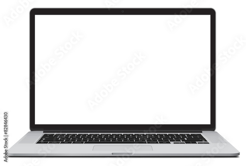 Vector illustration of laptop isolated on white background