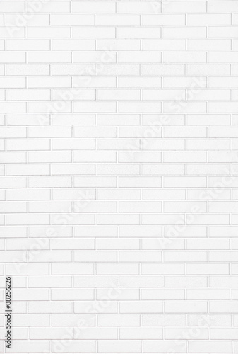 Fototapeta White brick wall background texture