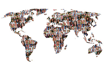 Welt Erde Weltkarte Menschen Leute Gruppe Integration multikultu