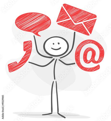 stickman communication service red