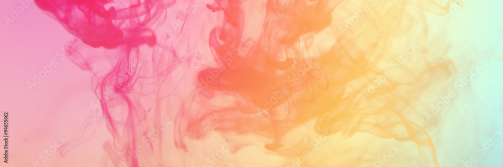 liquid water flow banner with rainbow color