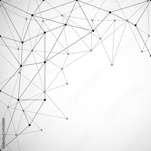 Zdjęcie XXL Streszczenie tło z łączenie kropek i linii. Nowoczesna koncepcja technologii. Ilustracji wektorowych. EPS 10