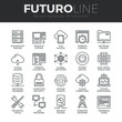 Network Technology Futuro Line Icons Set