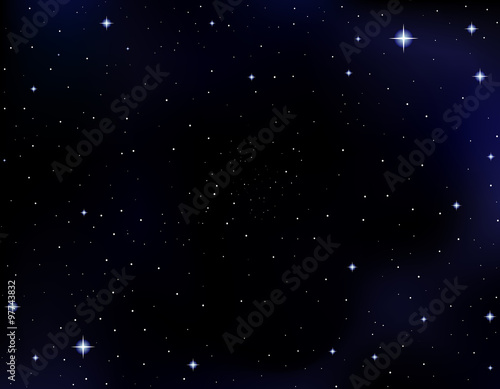 Zdjęcie XXL Piękny wektorowy tło z gwiazdozbiorami w gwiaździstym nocnym niebie