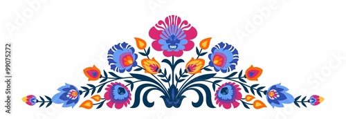  Polish folk papercut style flowers