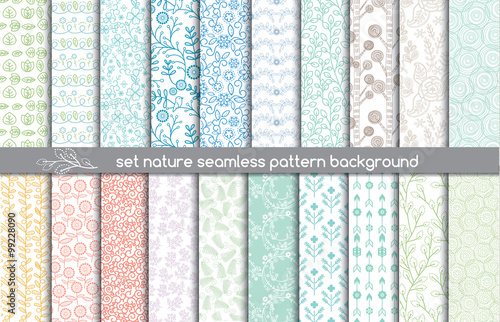 Вектор: set nature seamless patterns.pattern swatches included for illustrator user, pattern swatches included in file, for your convenient use. set nature seamless patterns.pattern swatches included for illustrator user, pattern swatches included in file, for your convenient use.