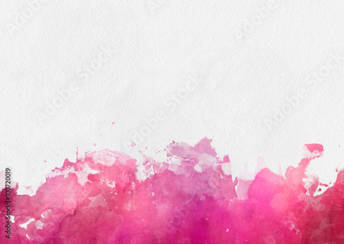 Colorful red watercolor paint template