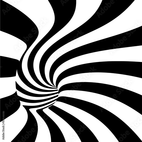 Fototapeta na wymiar Spiral Striped Abstract Tunnel Background