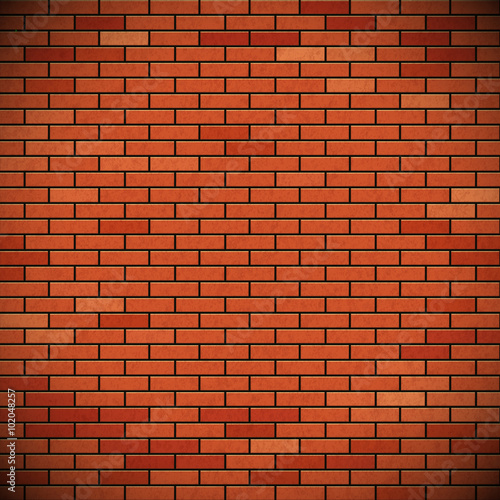 Wall of red brick.