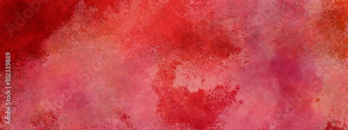 red background with vintage faded white watercolor wash texture, large red background