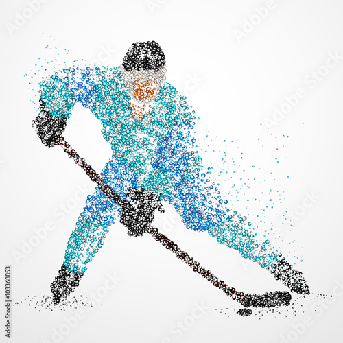 Fototapeta abstraction, hockey, ice, puck