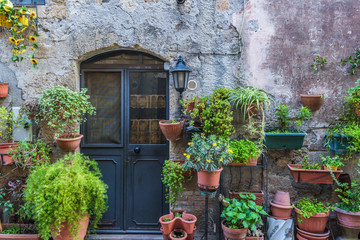 Beautiful magical nooks in the medieval town of Pitigliano.