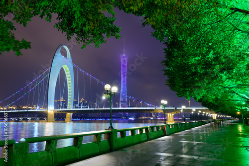 Guangzhou China River Skyline