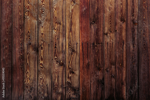 Fototapeta Vintage colorful wood background. Old brown board in warm colors. Texture. Wooden background.