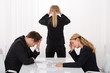 Sad Businesspeople In Office Sad Businesspeople In Office