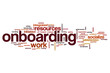 Onboarding word cloud concept Onboarding word cloud concept