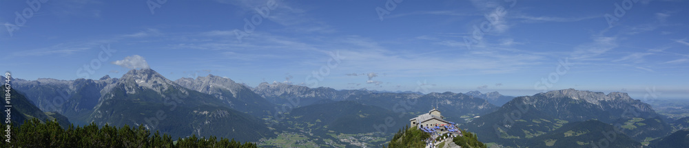 Berchtesgaden and Konigsee panorama view from Kehlsteinhaus top