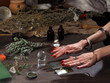 Work hereditary Sage. Find people on photos. Hands witch. working table magician. Photo missing person. The magic transparent sphere. Many medicinal herbs. Magic, psychic, occult, magic Work hereditary Sage. Find people on photos. Hands witch. working table magician. Photo missing person. The magic transparent sphere. Many medicinal herbs. Magic, psychic, occult, magic
