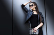 Fashion portrait of young elegant brunette woman outdoor. Fashion portrait of young elegant brunette woman outdoor.