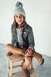 Fashion hipster girl Fashion hipster girl