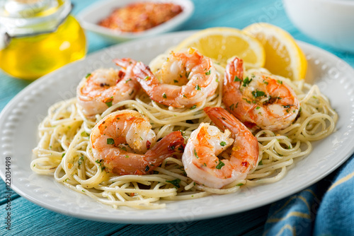 Shrimp Scampi with Spaghetti