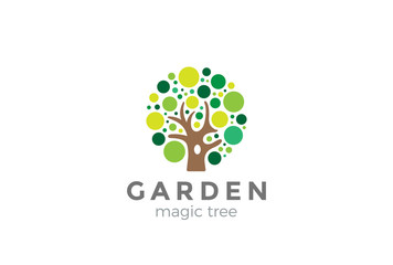Tree Logo design vector. Creative ideas Garden Logotype icon