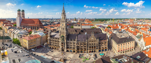 Munich city skyline panorama, Munich, Germany