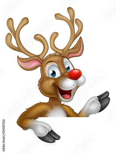Cartoon Christmas Reindeer Character