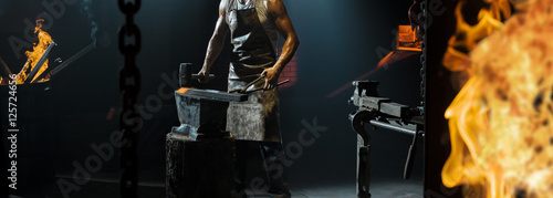 Blacksmith working
