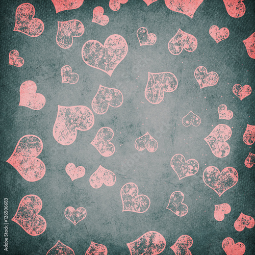 Fototapeta watercolor heart pattern on paper texture