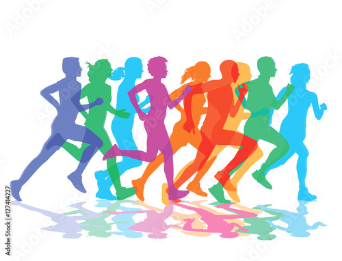 eine Gruppe von Läufern