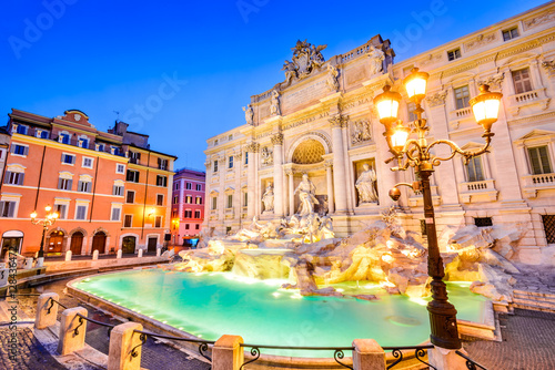 Rome, Italy - Fontana di Trevi, night image Rome, Italy - Fontana di Trevi, night image