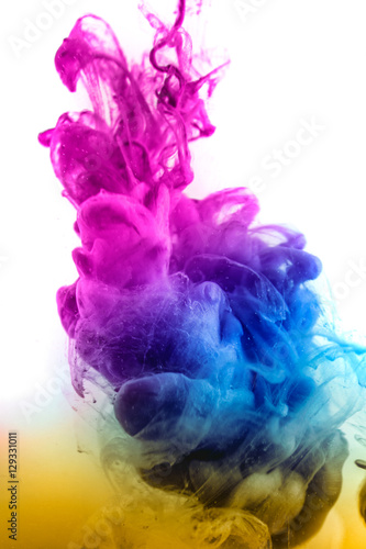 Fototapeta dye in the water. abstract background. Color mixed